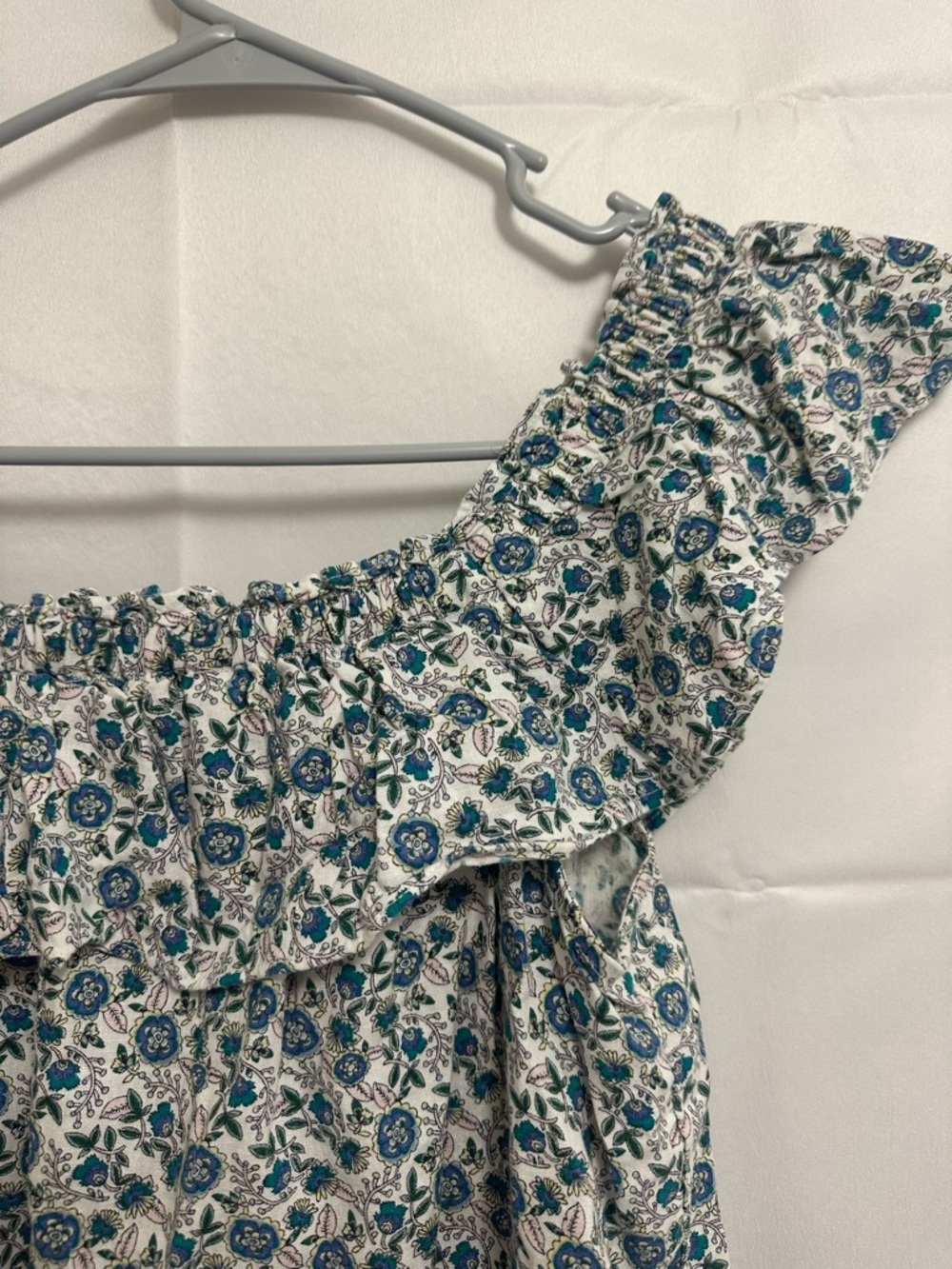 LOFT Floral Ruffle Sleeve Square-Neck Women's Top - Size Petite Small - Picture 6 of 10